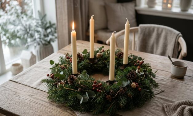 Adventskrans – sådan laver du en flot krans med fire lys