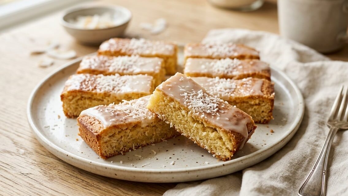 Fedtebrød – klassisk opskrift med kokos og romglasur