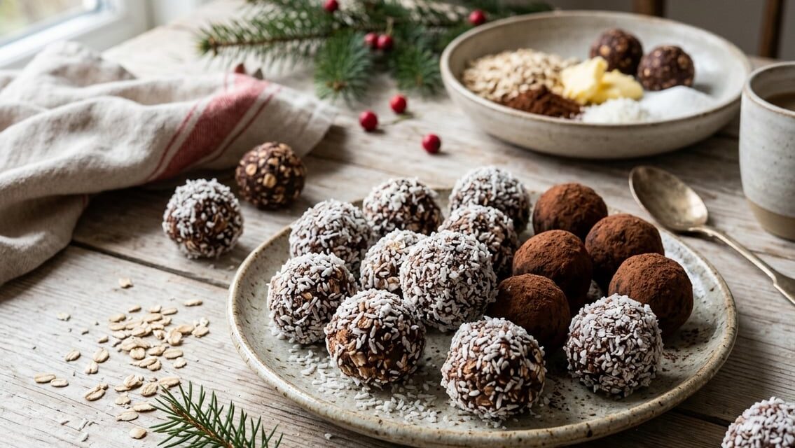 Havregrynskugler – nem opskrift på den klassiske julekonfekt