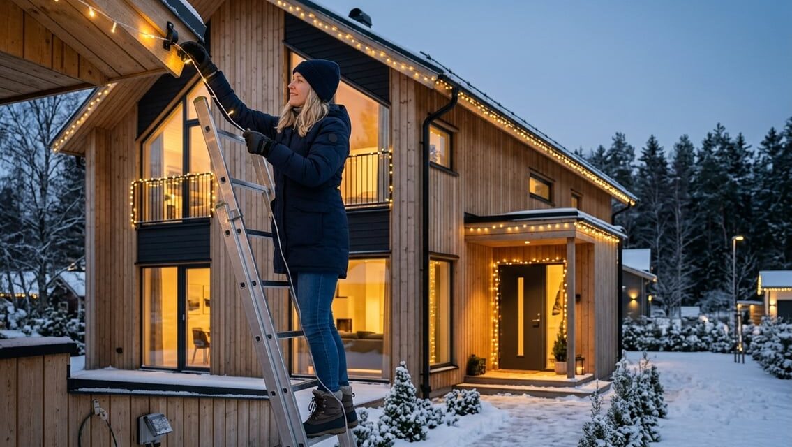 Julelys udendørs – sådan vælger og hænger du julelys sikkert op
